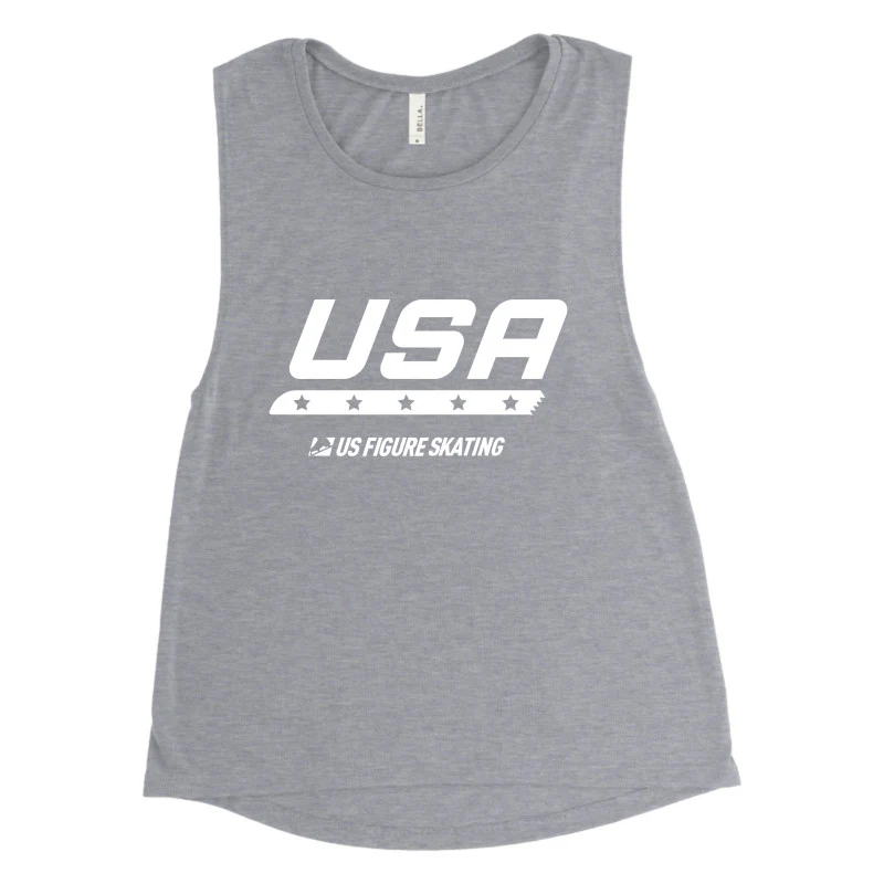 USA Star Blade, Women's Flowy Scoop Muscle Tank - Image 7