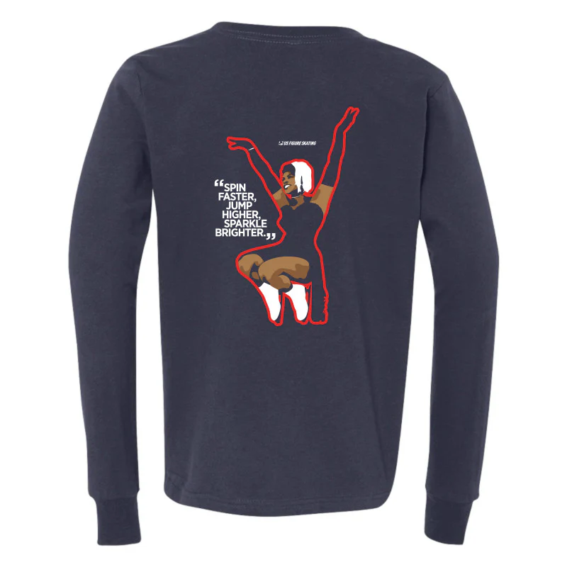 Mabel Fairbanks Skatingly Yours, Youth Jersey Long Sleeve Tee - Image 4