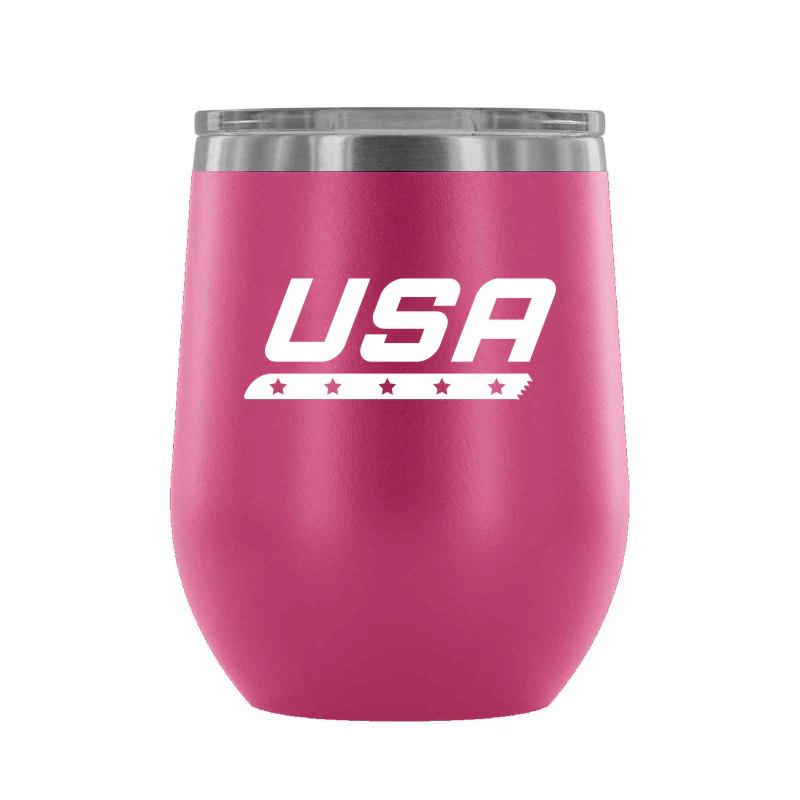USA Star Blade, 12 oz Wine Tumbler - Image 3